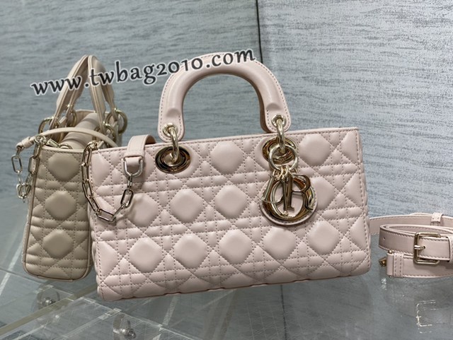 Dior专柜新款迪奥高仿原单D-joy胭脂粉大号手提女包 djfk1740
